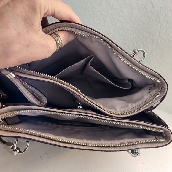 Nwot Coach Christie Carryall Tan Leather Satchel Purse - Picture 12 of 13